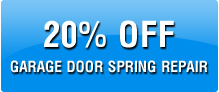 20% off garage door spring repair